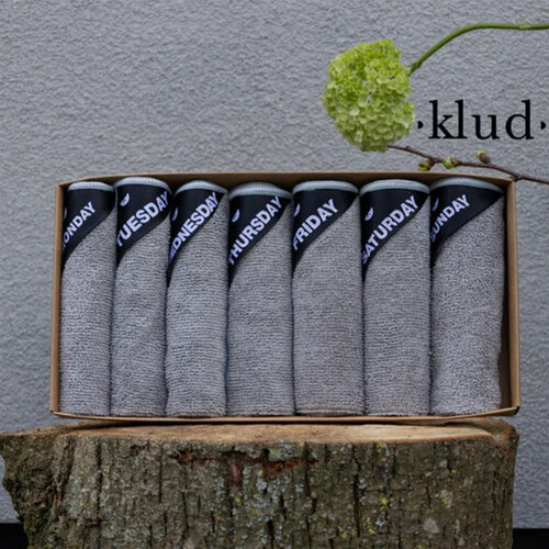 Klud vaatdoeken grijs, set van 7 stuks