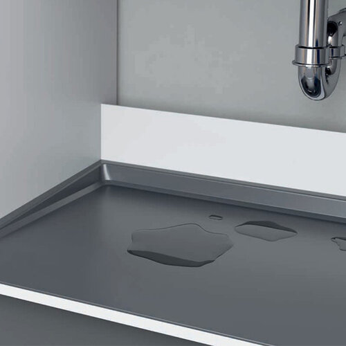 Bodemplaat gootsteenkast, Sink Protect, breedte 550 mm tot 580 mm