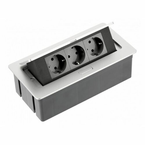 Flip Top inbouw stopcontacten, 3 stopcontacten, randaarding (NL) 