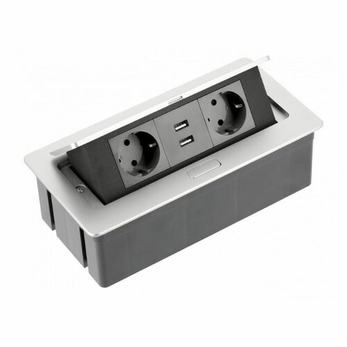 Flip Top inbouw stopcontact, 2 stopcontacten, 2 USB, randaarding (NL) 