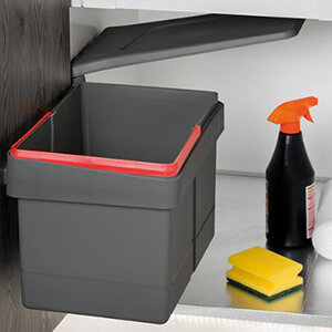 Inbouw afvalemmer van Emuca, inhoud 15 liter