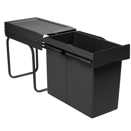 Afvalemmer volledig uittrekbaar, 30 liter inhoud