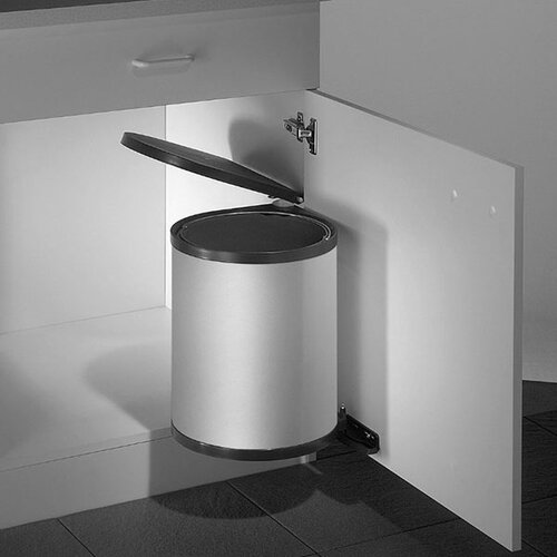 Wesco rondo 2 inbouw afvalemmer, inhoud 13 liter Klassik Line Zilver/Zwart