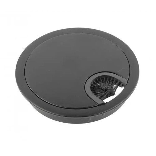 Kabeldoorvoer, diameter 80mm, zwart metaal