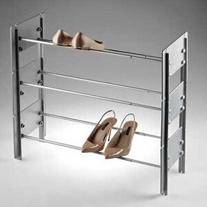 Servetto stapelbaar schoenenrek, grijs/aluminium