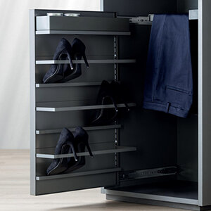 Schoenen- en accessoiresrek antraciet