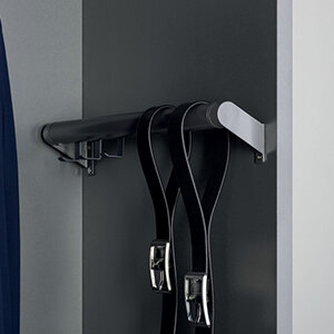 Kledingstang voor wand, antraciet