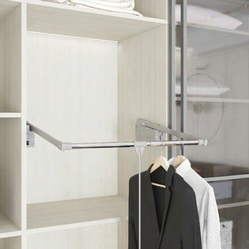 Kledinglift / Garderobelift, 10 kg max. belasting, 850- 1500 mm, Starax, grijs