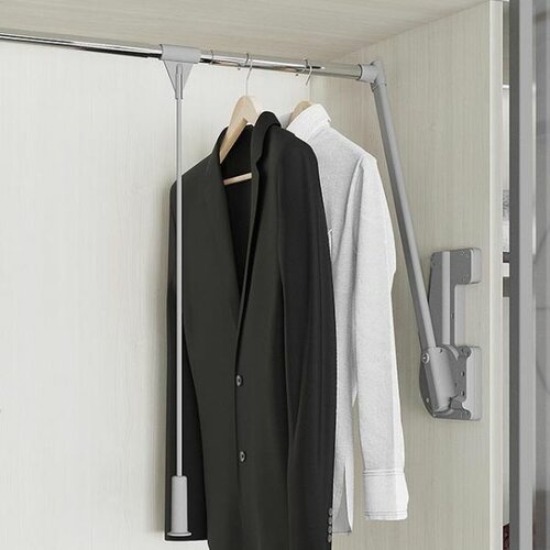 Kledinglift / Garderobelift Starax, max. belasting 15 kg, 850- 1150 mm, grijs