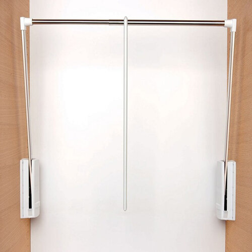 Garderobelift / Kledinglift Servetto Junior 600 - 1000 mm, wit / chroom