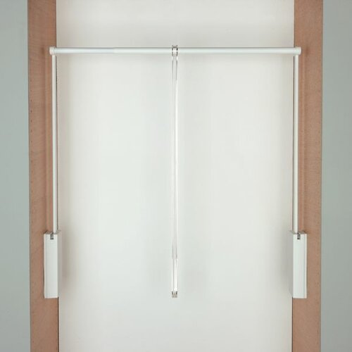 Garderobelift Servetto 3T 560 - 950 mm, wit met dubbele demping