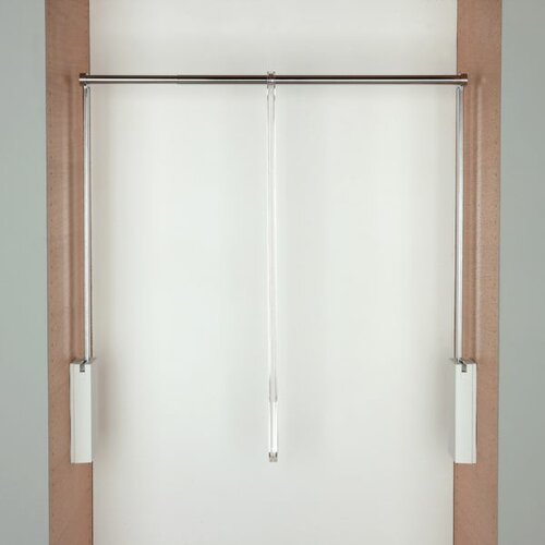 Garderobelift Servetto 3T 560 - 950 mm, wit/chroom met dubbele demping