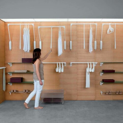 Garderobelift, 620-830 mm, voor wandbevestiging