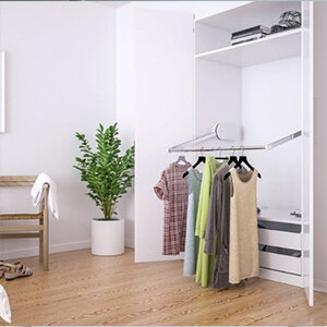 Garderobelift / Kledinglift Elektrisch, kastbreedte 1000 - 1600 mm, max. draagvermogen 30 kg