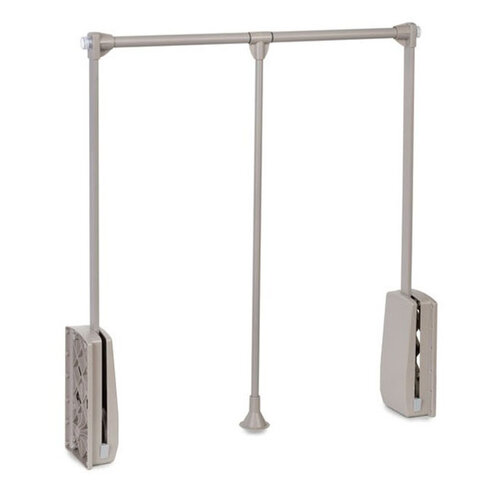 Garderobelift 600-830 mm, steengrijs, maximale belasting 12 kg