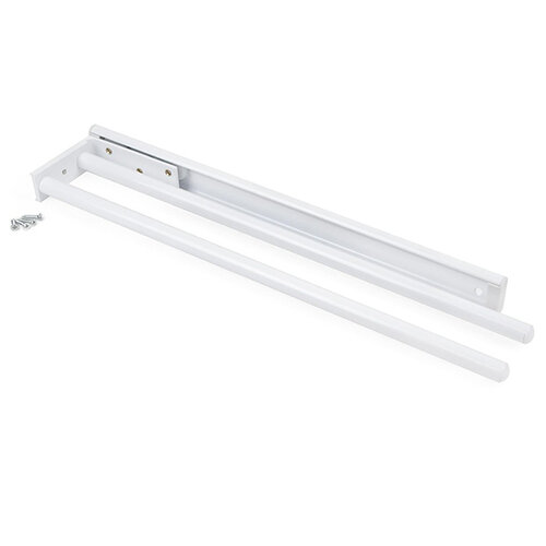 Handdoekrek van Emuca, met 2 armen, diepte 440 mm, wit