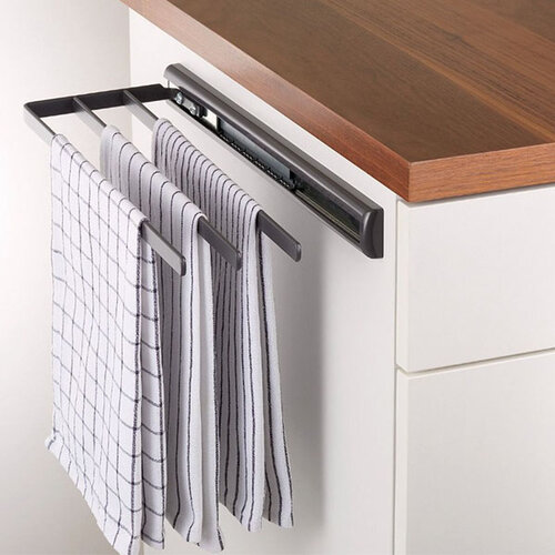 Handdoekrek van Kesseböhmer, met 3 armen, antraciet