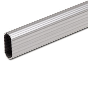 Roede, ovaal met groef voor kledingkast, 2350 mm