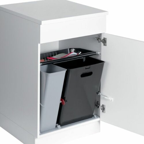 Kantel afvalemmer 52 liter, geschikt voor kastbreedte 550 tot 600 mm, zwart