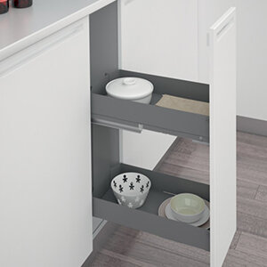 Uittrekelement PRO, voor kastbreedte 300 mm, antraciet