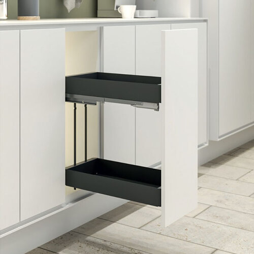 Uittrekelement K-LINE, voor smalle kast met kastbreedte 300 of 400 mm.