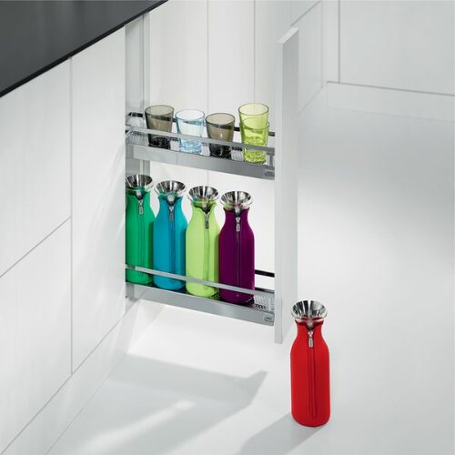 Uittrekelement Style, voor smalle kast met kastbreedte 150 mm, chroom