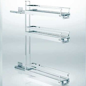 Uittrekelement Style, voor smalle kast met kastbreedte 150 mm, chroom