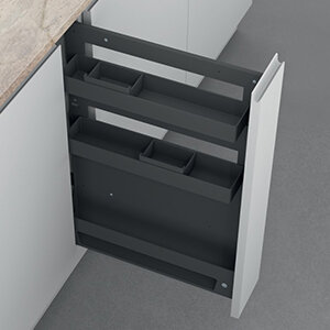 Sous-chef slim uittrekelement voor smalle kast, antraciet