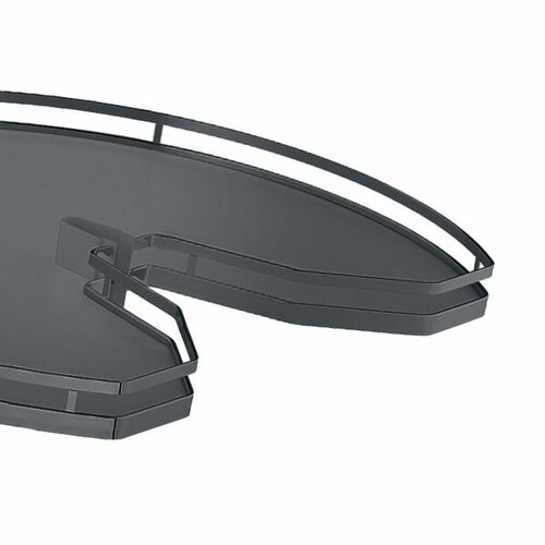 Set van 2 driekwart draaibodems, 900 mm (Ø 810 mm) kasthoogte, Arena Style antraciet, voor Revo 90 carrouselkast, antraciet