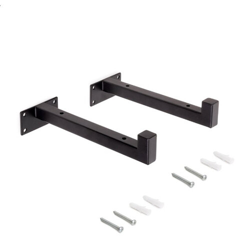 Set plankdragers, vierkant zwart