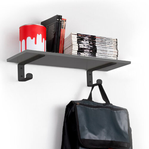 Complete set wandplank met haak.