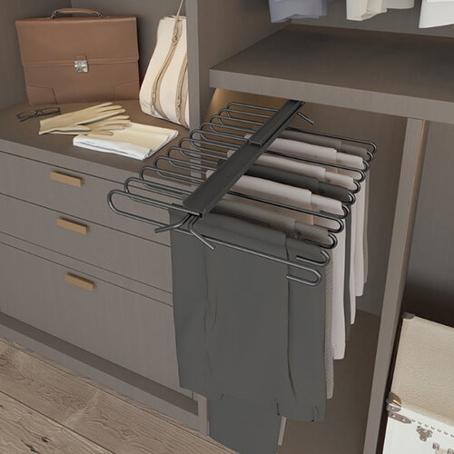 Broekhouder LINEA voor 11 broeken, antraciet