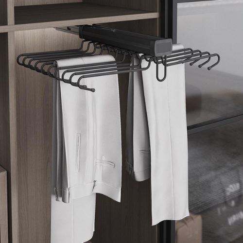 Uittrekbare broekhouder geschikt voor kastbreedte vanaf 700 mm, antraciet