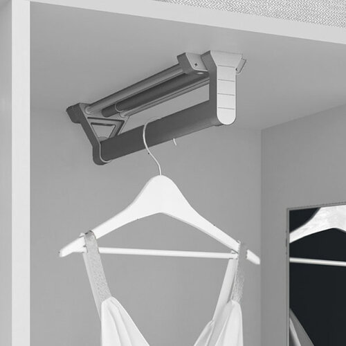 Uittrekbare kledinghaak van Emuca, aluminium, lengte 425 mm