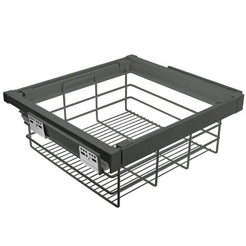 Uittrekmand Elite, kastbreedte 600 mm, antraciet