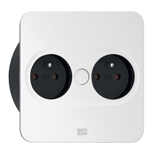 Twist 2 inbouwstopcontact met 2 contactpunten, mat wit