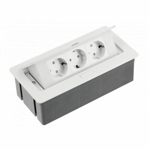 Flip Top inbouw stopcontacten, 3 stopcontacten, randaarding (NL) 