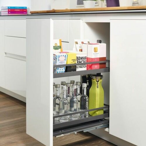 Apothekerskast voor onderkast kastbreedte 300 - 400 - 450 - 500 - 600 mm, antraciet