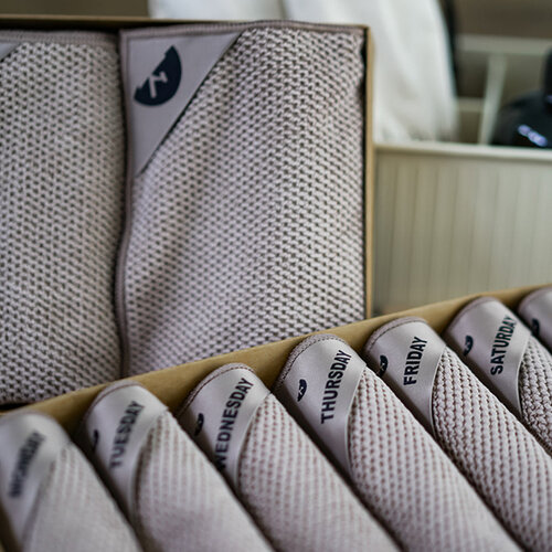 Klud wafel vaatdoeken Latte, set van 7 stuks