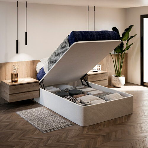 Beslag voor opklapbed met opbergruimte, frontopening