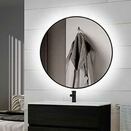 Zeus spiegel met led verlichting, diameter 800 mm