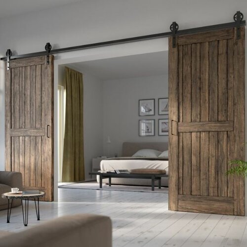 Loft schuifdeur systeem, voorzien van soft-closing