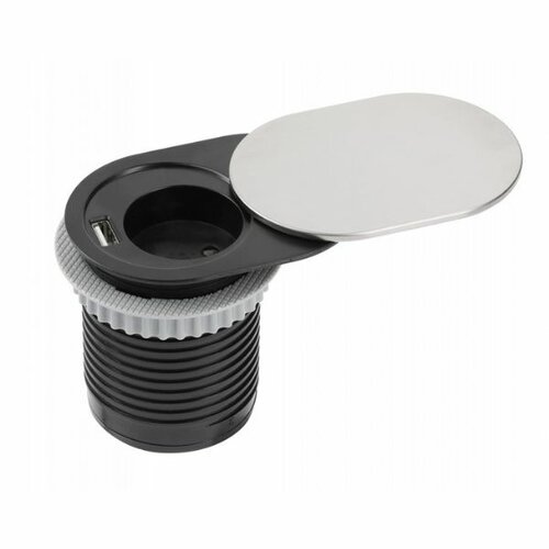 Inbouw stopcontact enkel met schuif deksel, randaarding (NL) 