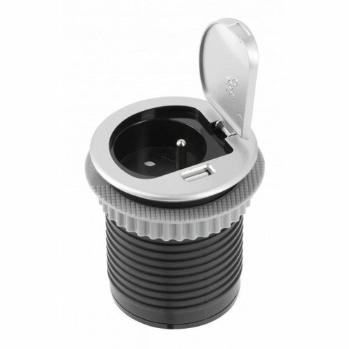 Inbouw stopcontact enkel met klep, penaarding (BE/FR)