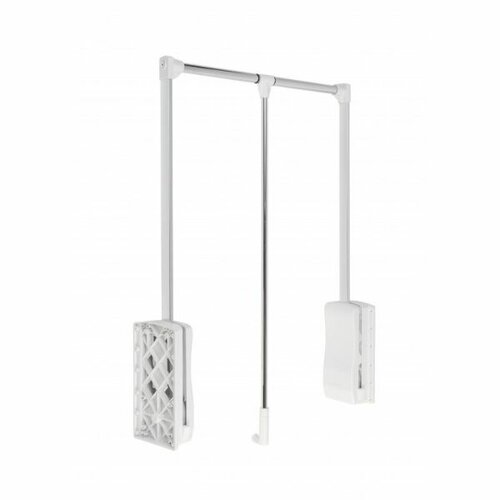 Kledinglift / Garderobelift, max. belasting 12 kg, 646 - 910 mm, wit