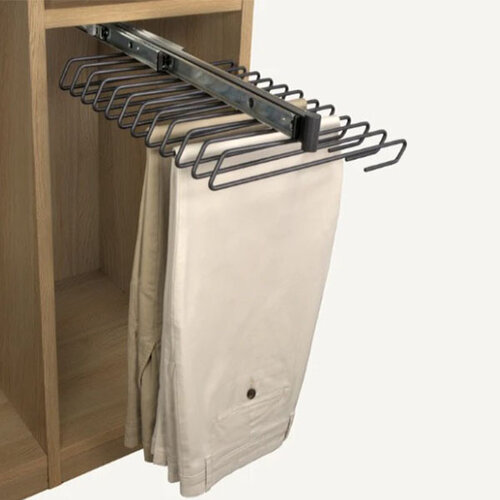 Uittrekbare broekhouder Loija, antraciet, 12 houders