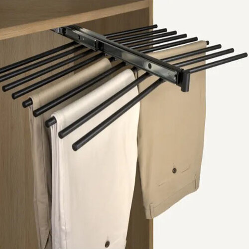 Uittrekbare broekhouder Loija Milano voor 18 broeken, antraciet