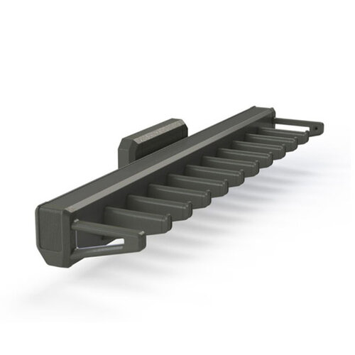 Uittrekbare stropdashouder of riemhouder Quartz, kleur titanium