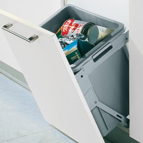 Kantel afvalemmer 30 liter, geschikt voor kastbreedte 500 mm
